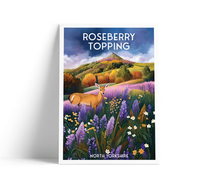 Roseberry Topping Print - North Yorkshire - Travel Poster