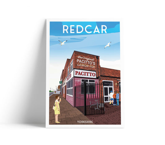 Redcar  Print - Lemon Top Ice Cream - Yorkshire