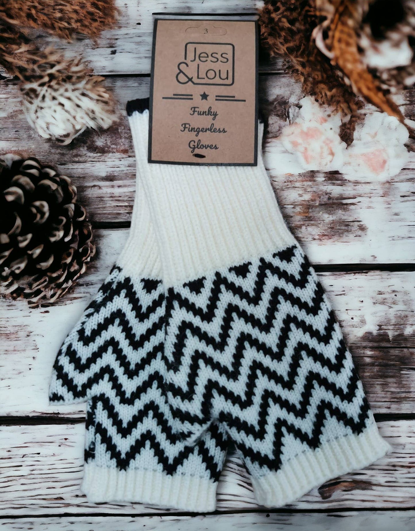 Herringbone Fingerless Glove/Wrist Warmer