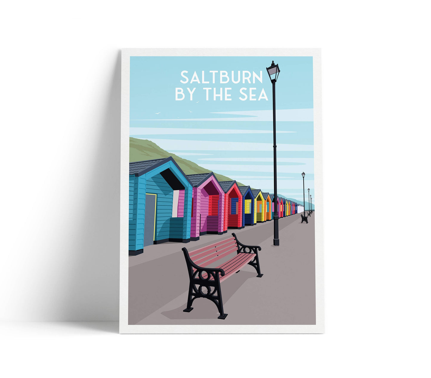 Saltburn Beach Huts Print