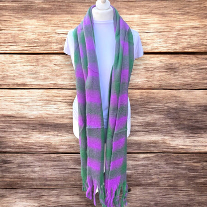 Colour Block Super Soft Checked Winter Scarf