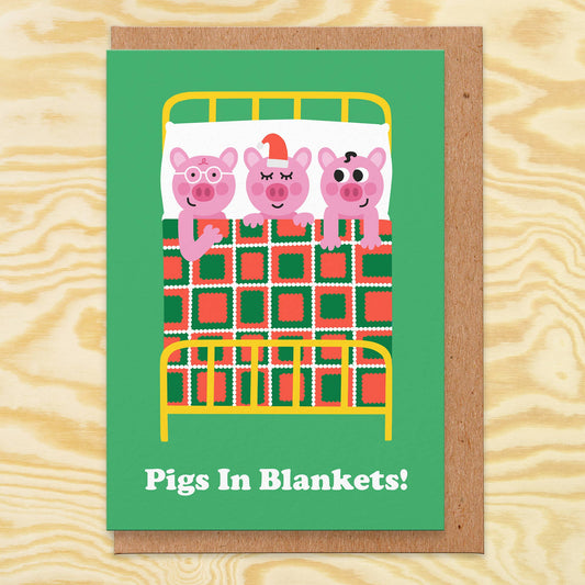 Pigs In Blankets Christmas Card