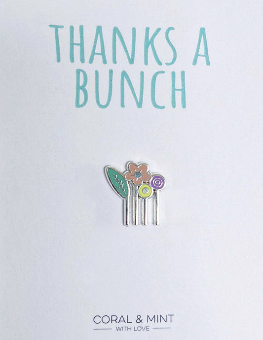 Bunch of flowers enamel pin