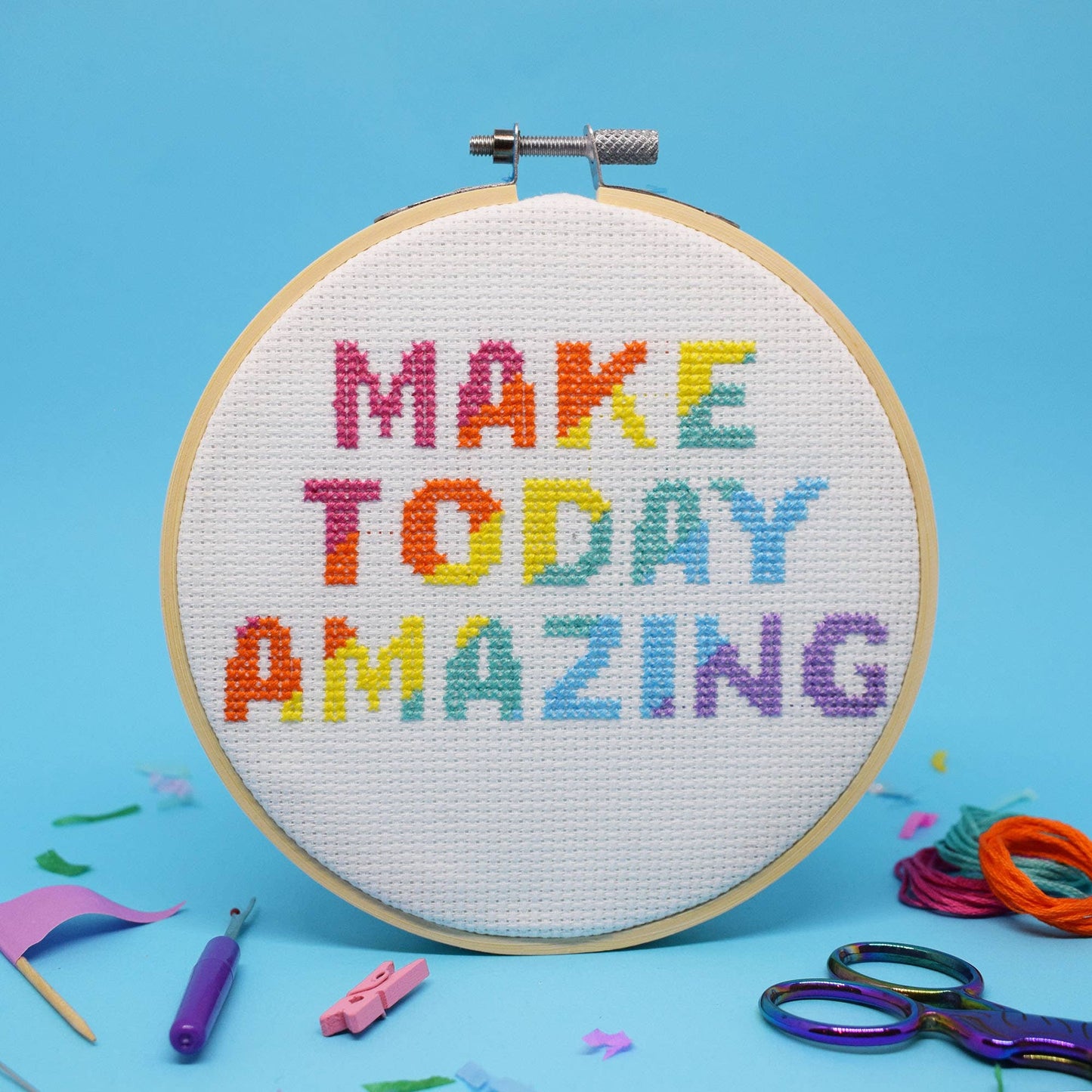 'Make Today Amazing' large cross stitch craft kit