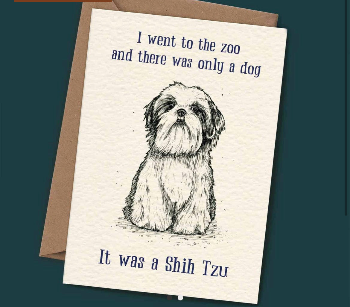 Zoo Shih Tzu Card - Everyday Card