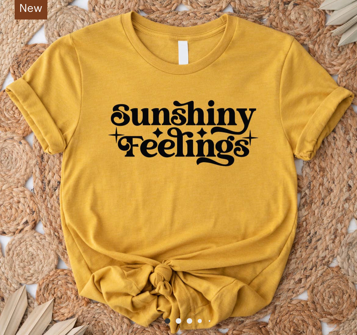 Sunshiney Feelings Summer T-Shirt (White)